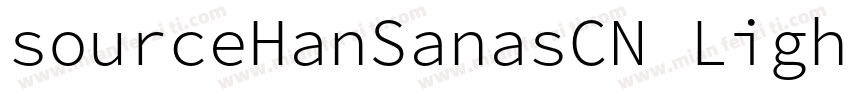 sourceHanSanasCN Light字体转换
